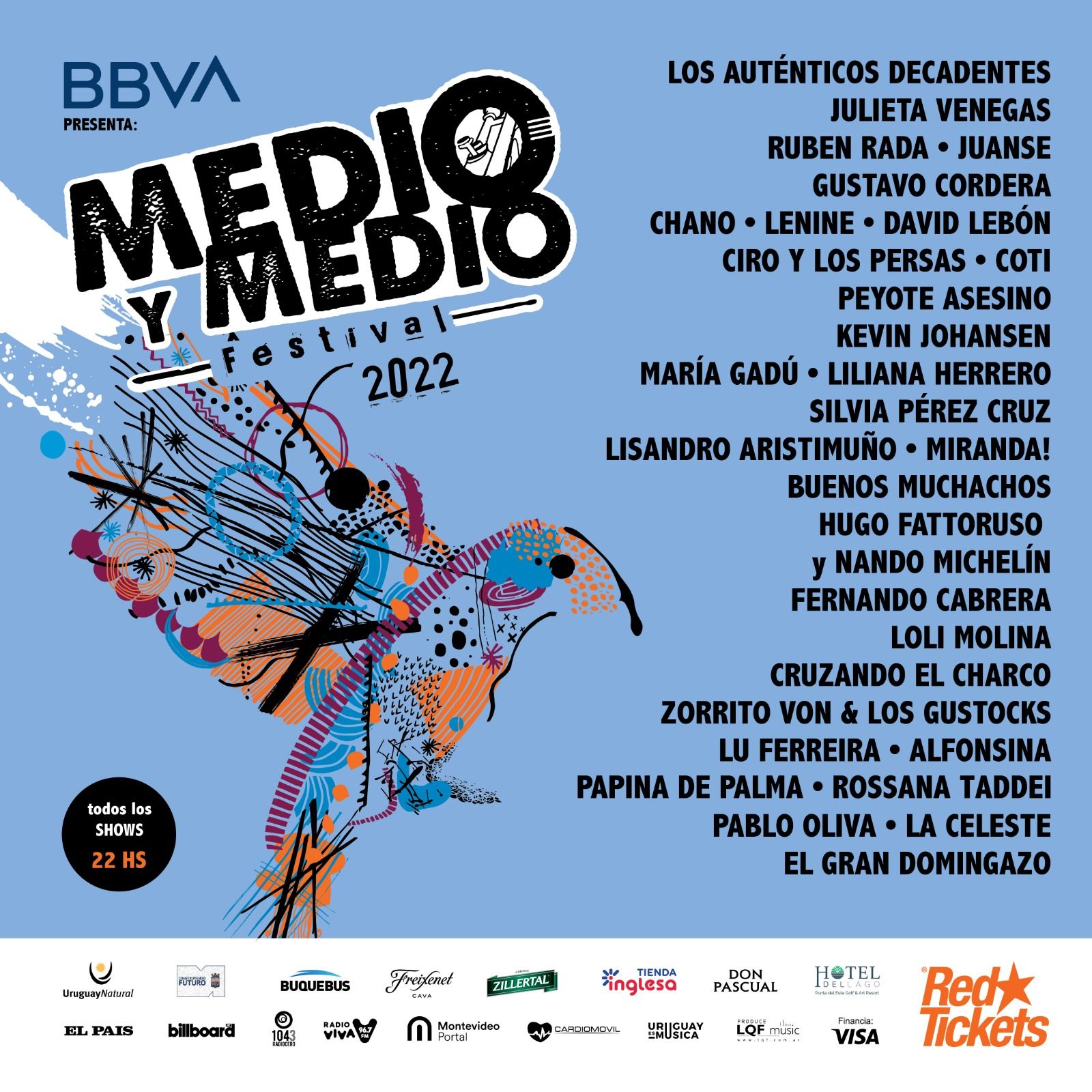 Mirá la Programación completa del Festival Medio y Medio 2022