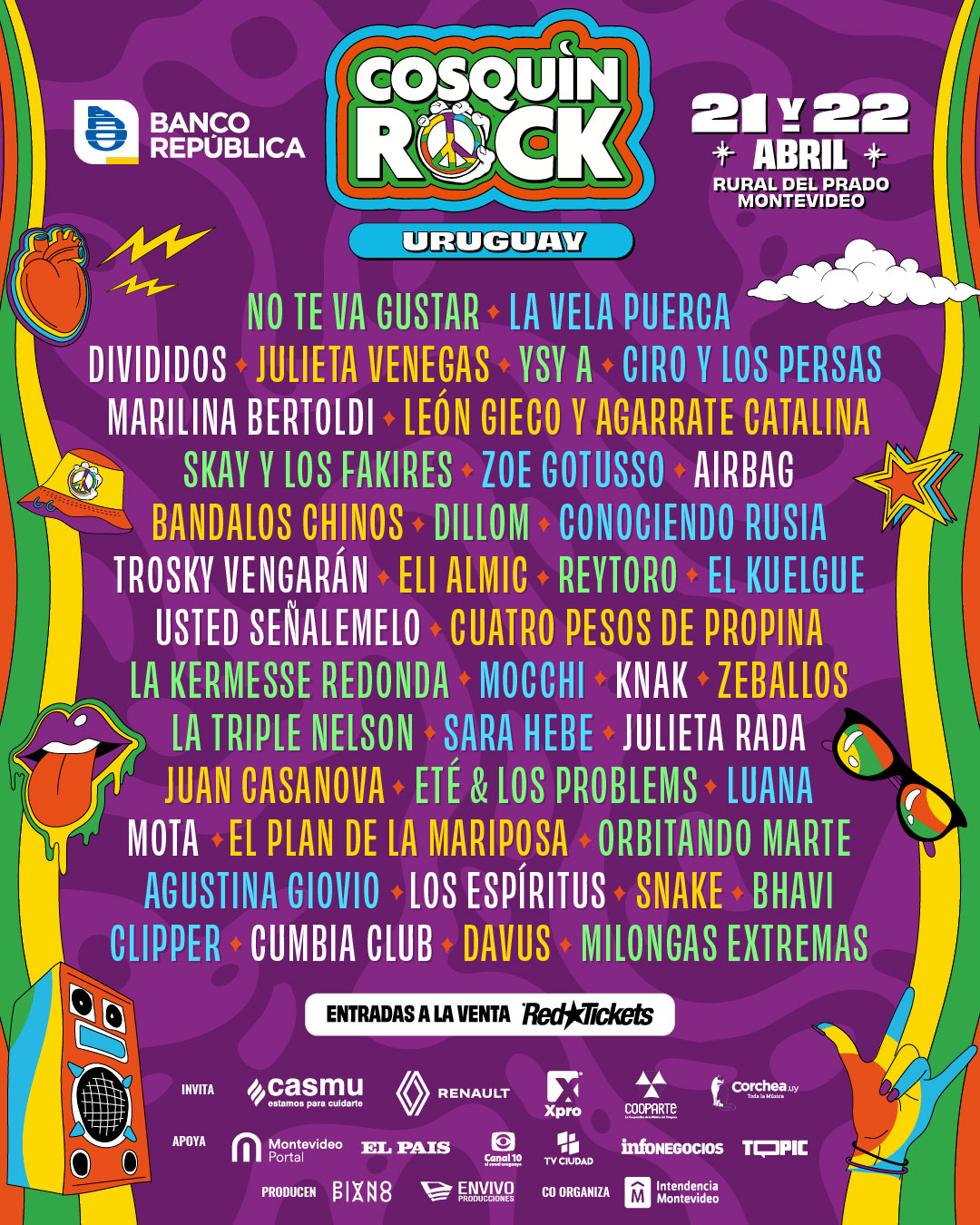 Conocé los precios de las entradas y la grilla que tendrá el Cosquín Rock Uruguay!