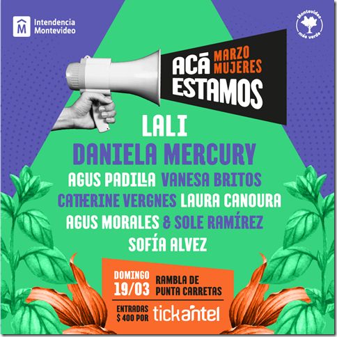 Conocé la grilla de Mujeres que estarán en el festival musical «Acá estamos» en MVD 