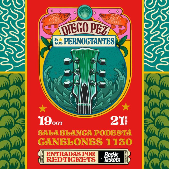 DIEGO PEZ & LOS PERNOCTANTES por primera vez en Sala Blanca Podestá y adelantan temas de su nuevo EP