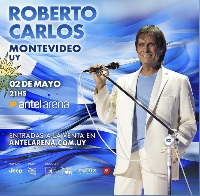 Roberto Carlos llega a Uruguay el 2 de mayo